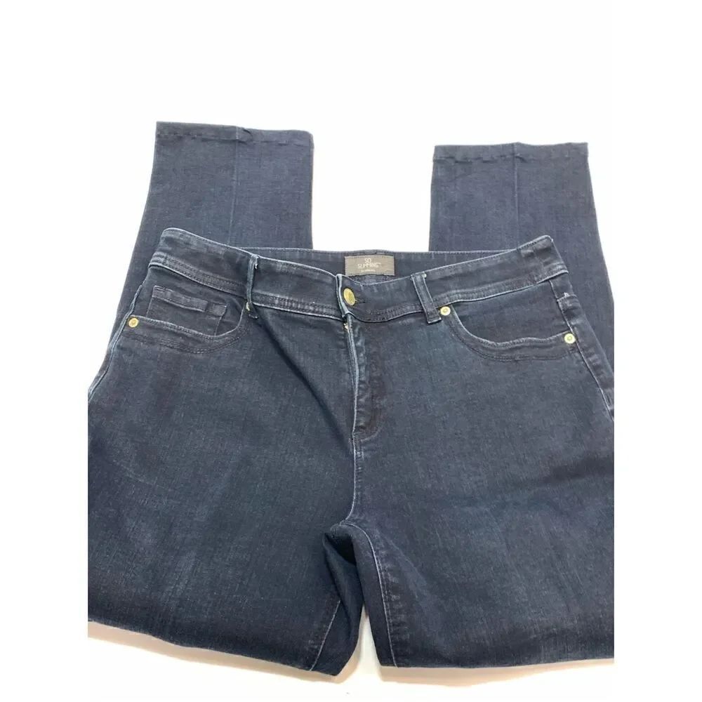 Chico's Women's So Slimming Embellished Pocket Jeans Size 10